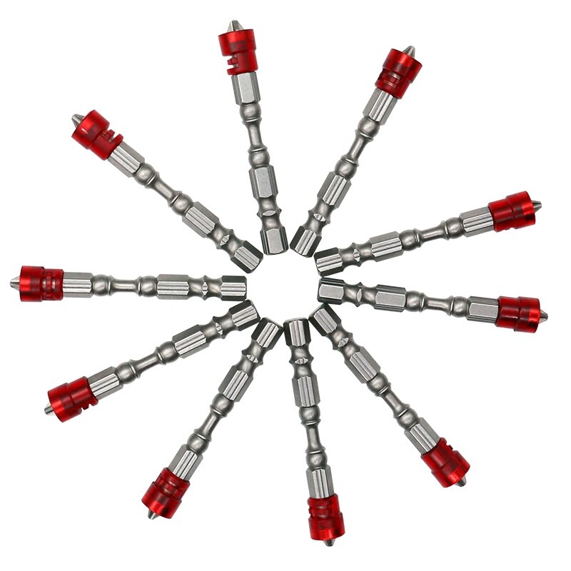 10pc 65mm Magnetic Screwdriver Bit Plasterboard Drywall Screwdriver Bits Ph2 Screw Driver Bit 1/4" Hex Shank Depth Stop