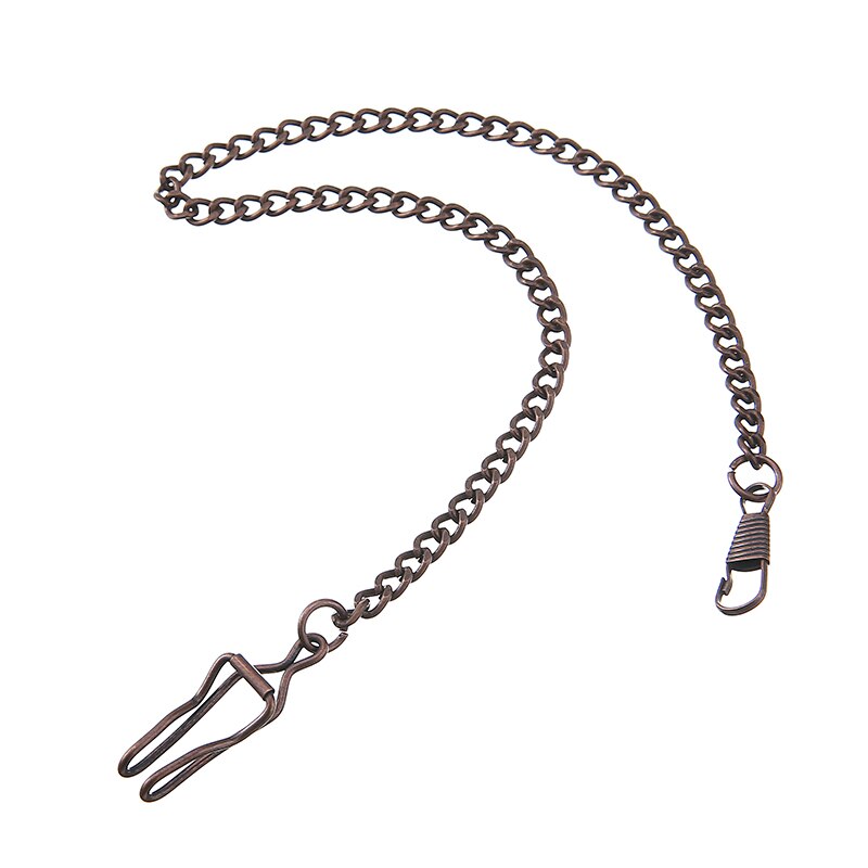 Alu lommeur kæde detail lommeur holder halskæde kæde antikke håndværksdele bronze/sølv vintage stil 5 farve: Rød bronze