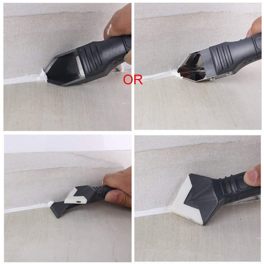 3In1 Rubber Schraper Glas Siliconenkit Remover Set Kalefateren Finisher Kit Glad Schraper Grout Kit Gezamenlijke Silicone Hand Tool