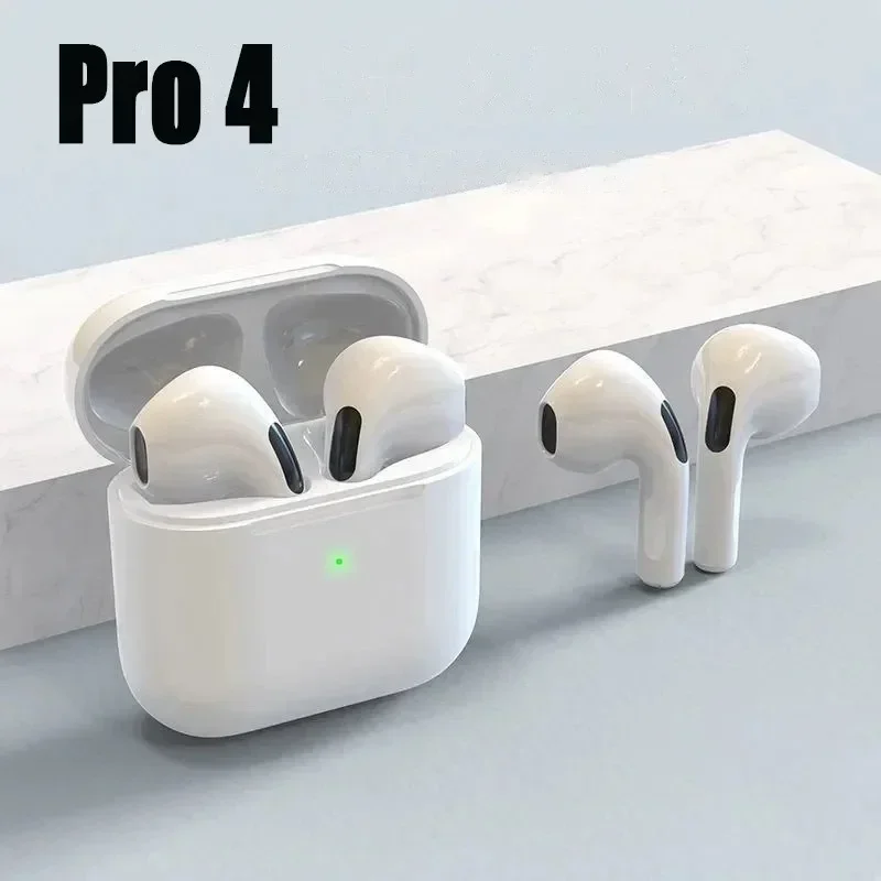 2025 Pro4 TWS słuchawki Bluetooth 9D Stereo bezprzewodowe słuchawki douszne słuchawki HiFi zestaw głośnomówiący zestaw słuchawkowy mikrofon dla Xiaomi iPhone