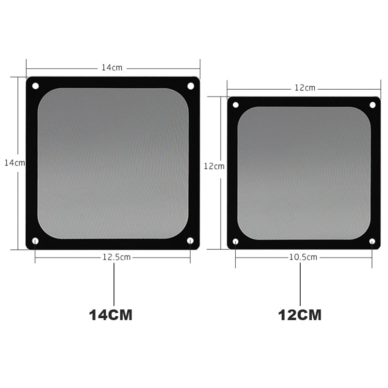 En-Labs 12CM Magnetic Frame Black Mesh Dust Filter PC Cooler Fan Filter with Magnet , 120x120mm Dustproof Computer Case Cover