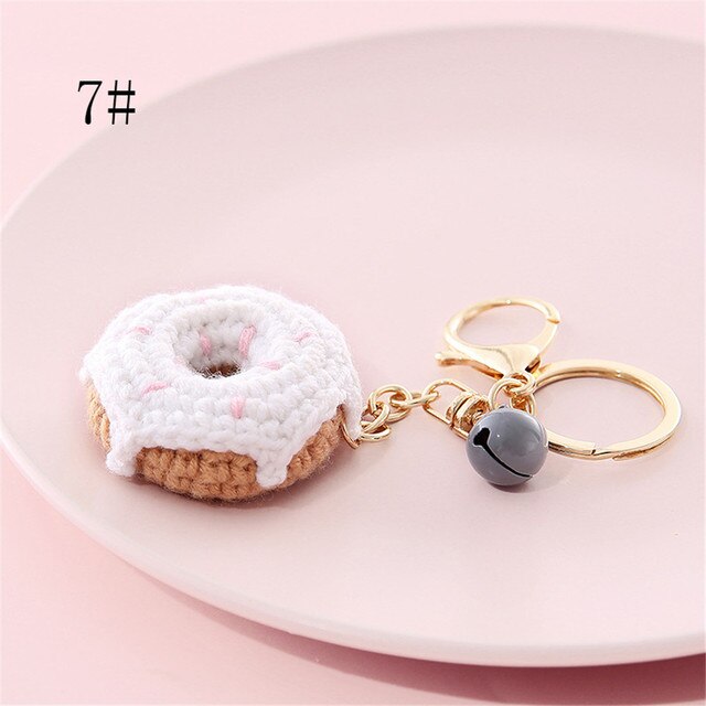 1 pz moda portachiavi forma di frutta tessuto a mano portachiavi ciondolo borsa portachiavi auto fascino Bandbag portachiavi borsa accessori regali: 7