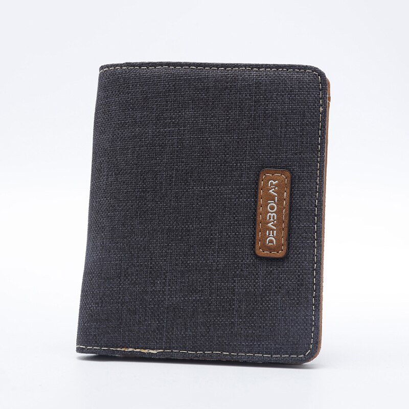 Men's Short Wallet Student Casual Canvas Wallet Horizontal Ultra-thin Simple Purse Multi-card Credit Card Holder Male Purses Bag