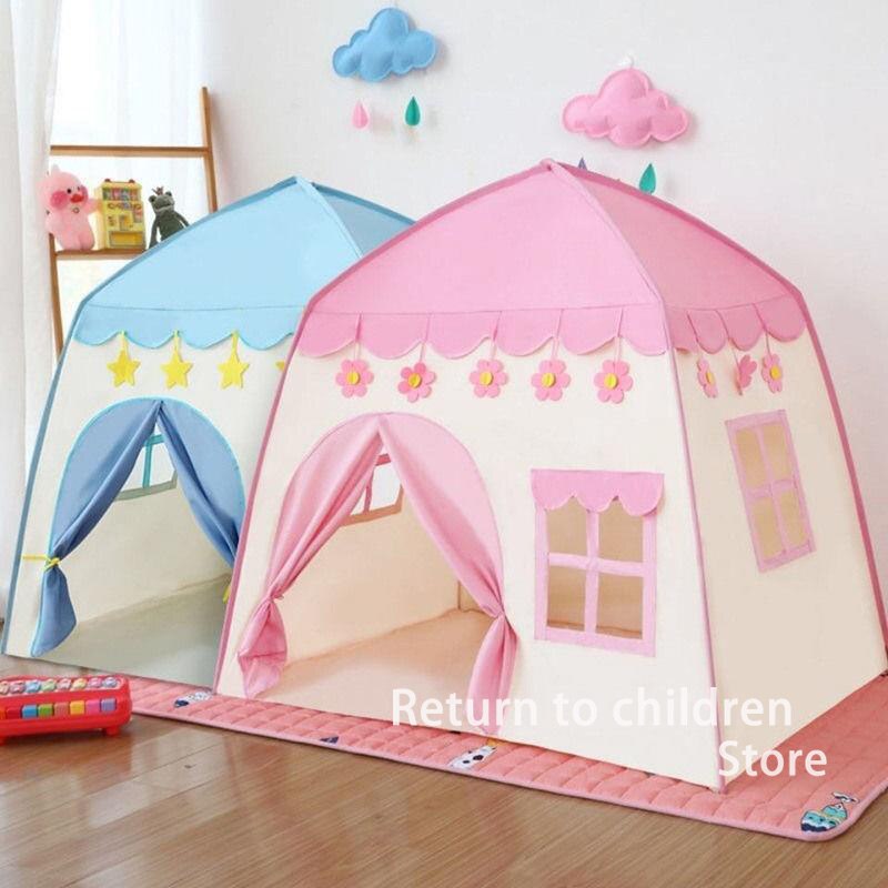Spielen Zelt Tragbare Faltbare Tipi Prinz Folding Zelt Kinder Junge Cubby Kinder Outdoor Spiel houseToy Zelte Burg Elternschaft