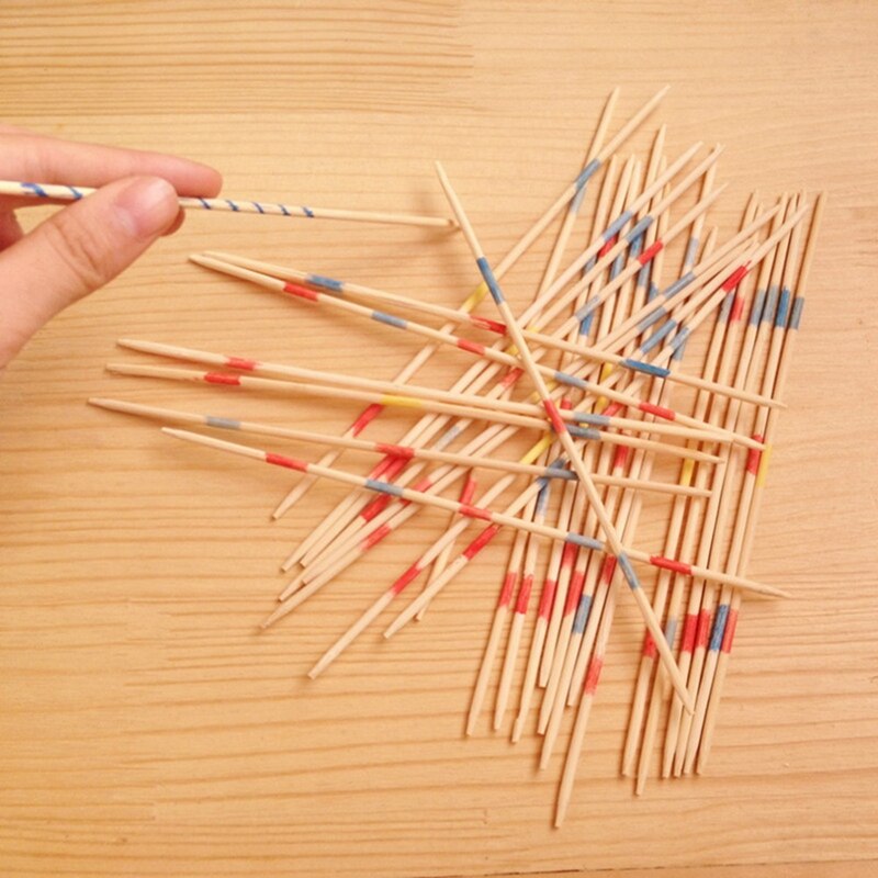 Traditionele Mikado Spiel Houten Pick Up Sticks Set Traditionele Spel Met Doos Speelgoed