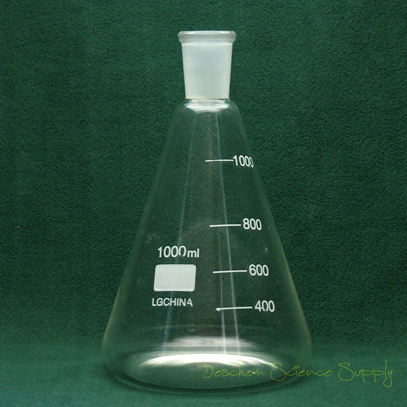 1000 ml, 24/40, matraz de Erlenmeyer de vidrio, 1L, botella cónica, cristalería química de laboratorio
