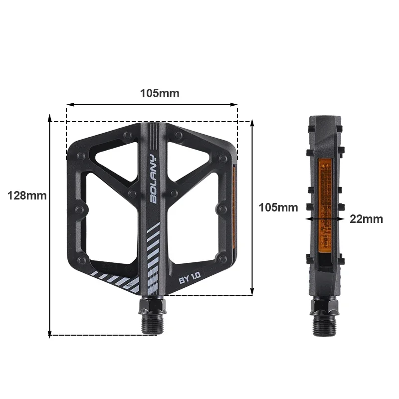 BOLANY-Pedal de nailon para bicicleta de montaña, antideslizante, resistente al polvo, sello impermeable, doble rodamiento, accesorios para bicicleta de montaña