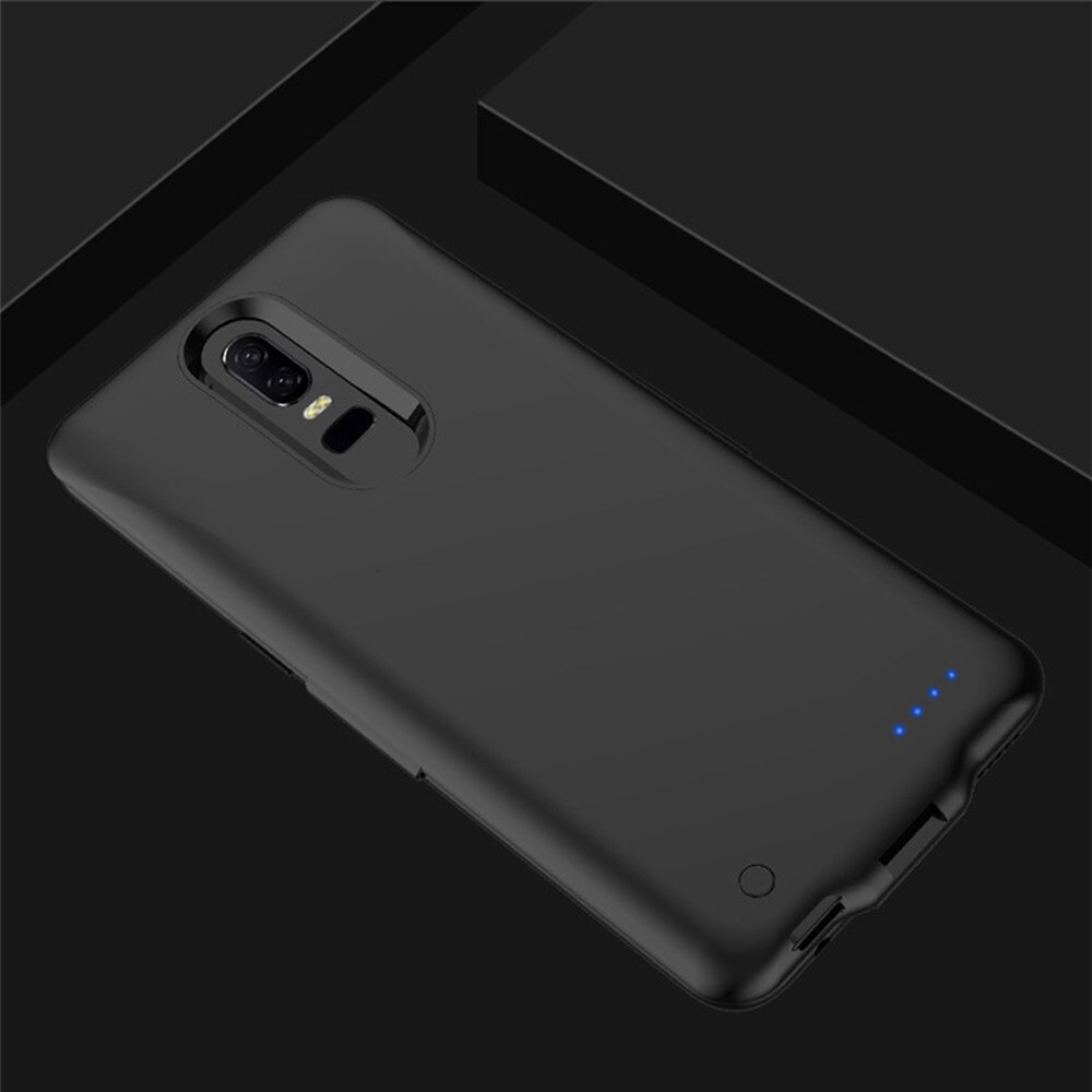 HSTNBVEO Power Bank Battery Charger Case For Oneplus 6T Battery Case Portable PowerBank Charging Cover For Oneplus 6 Power Case: Black For OnePlus 6T