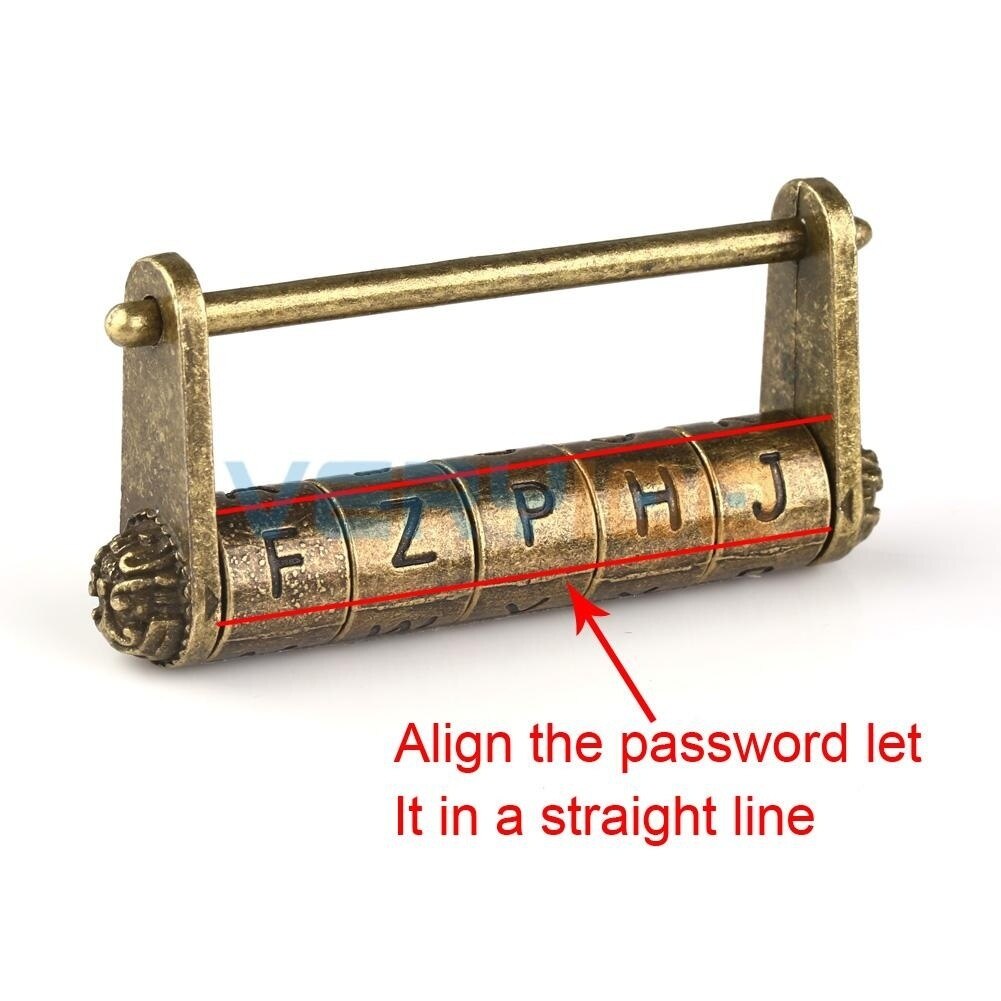 Engels Wachtwoord Hangslot Lock Key Chinese Oude Stijl Voor Deur Kast Kast