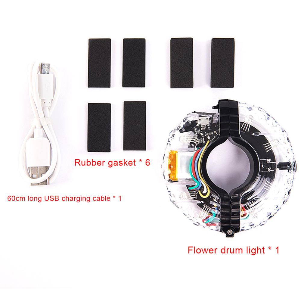 Fahrrad Rad Licht Bike Vorne/Schwanz Hub Licht Radfahren Dekoration Nacht Reiten Kinder Balance Auto USB Lade Wasserdicht