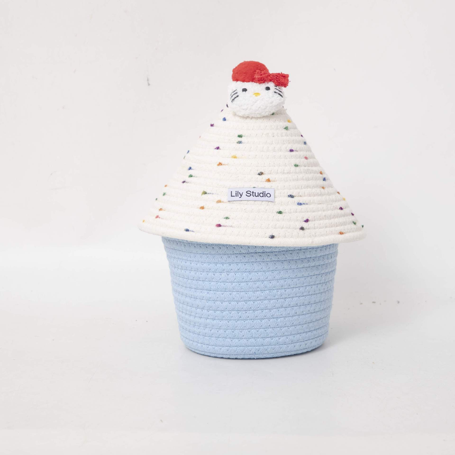 Woven Christmas Tree Storage Basket Christmas Ornament Desktop Home Toy Snacks Toiletries Storage Box Home Decoration: Pink