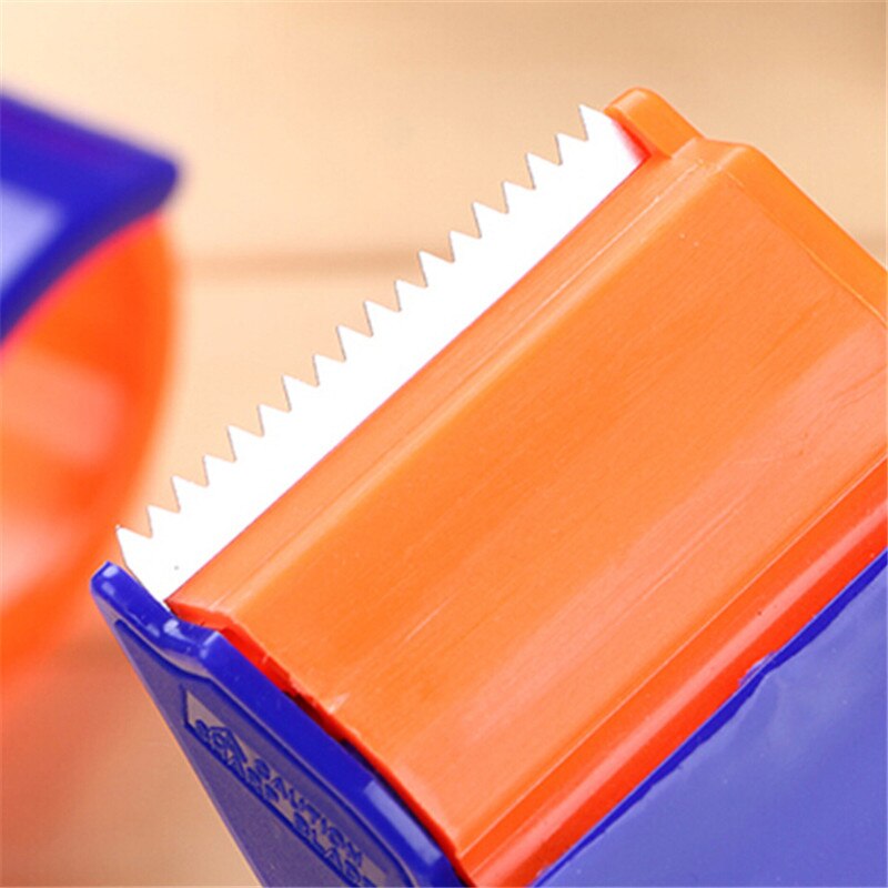 Dispensador de cinta adhesiva transparente para uso escolar, soporte para cinta Washi, cortador de cinta azul, dispensador de envasado, suministros de oficina