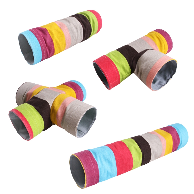 Guinea Pig Tunnels and Tubes Chinchilla Hideaway Color Play Tunnel for Hedgehog Hamster Mice Rats Gerbil Rat Squirrel