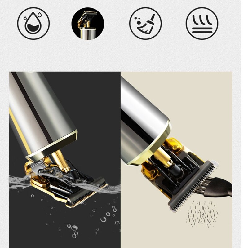 Electric Men Hair Trimmer Rechargeable Hair Clippers Low Noise Hair Cutting Kit