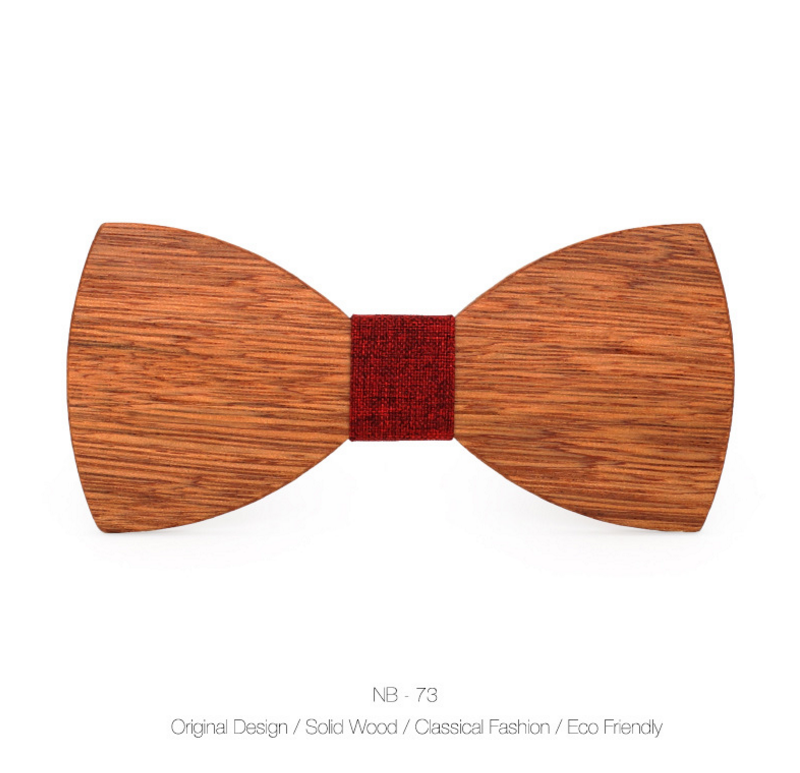 Wood Bow Tie Mens Wooden Bow Ties Party Business Butterfly Cravat Party Ties For Men Wood Ties Women Kids: NB-73