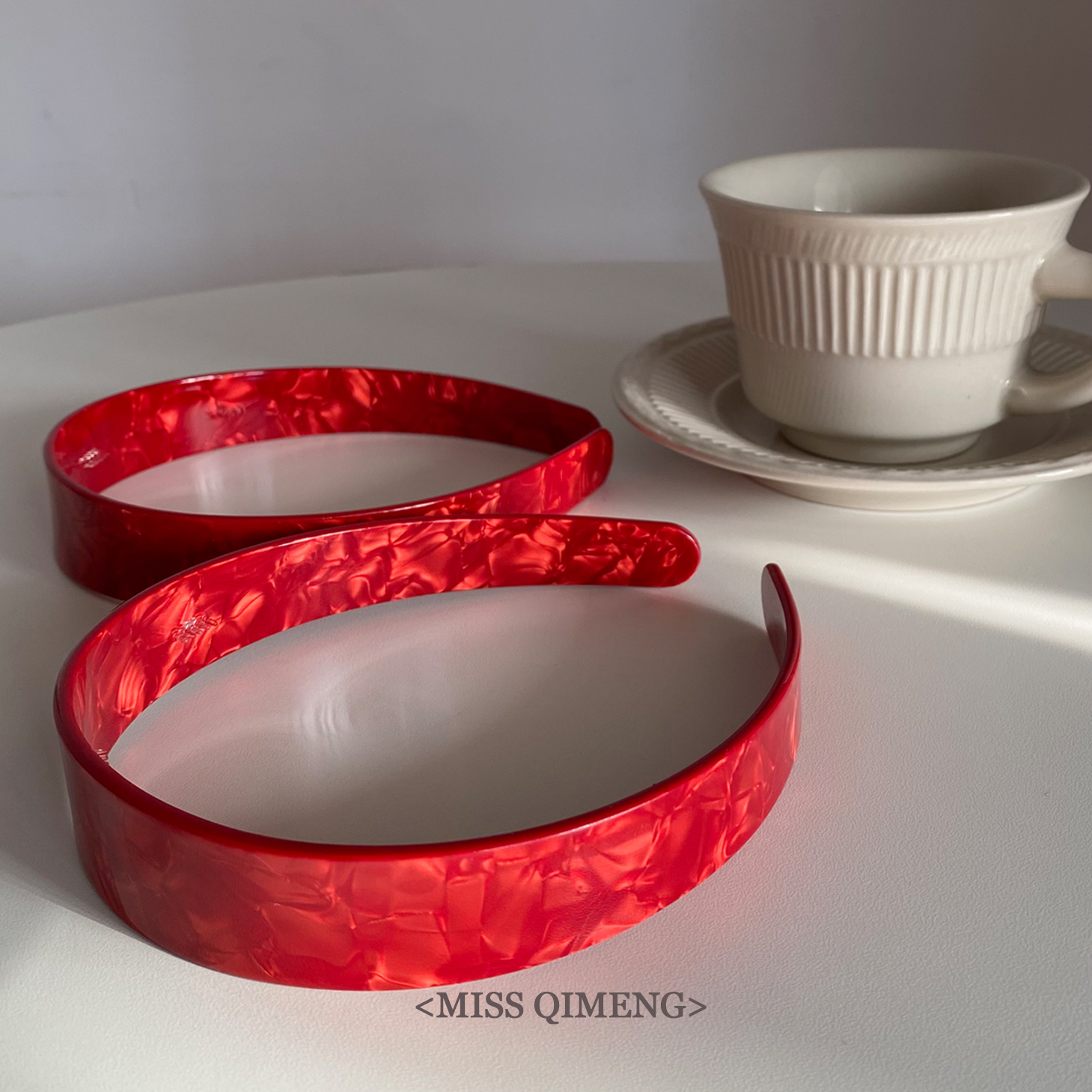 Acetat-Haarband, rotes Haarband, Haarbänder für Mädchen und Frauen, modischer Haarschmuck Ich bin französischen Stil