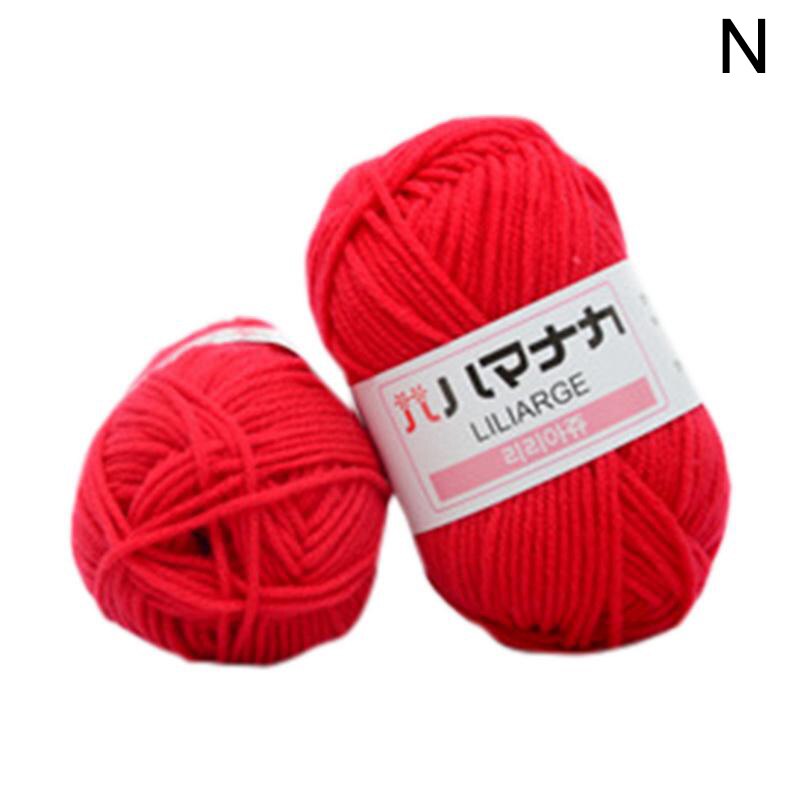 Super Soft Milk Sweet Soft Cotton Baby Knitting Wool Yarn Milk Cotton Thick Yarn for Knitting Scarf Hand Knitting Crochet Yarn: N