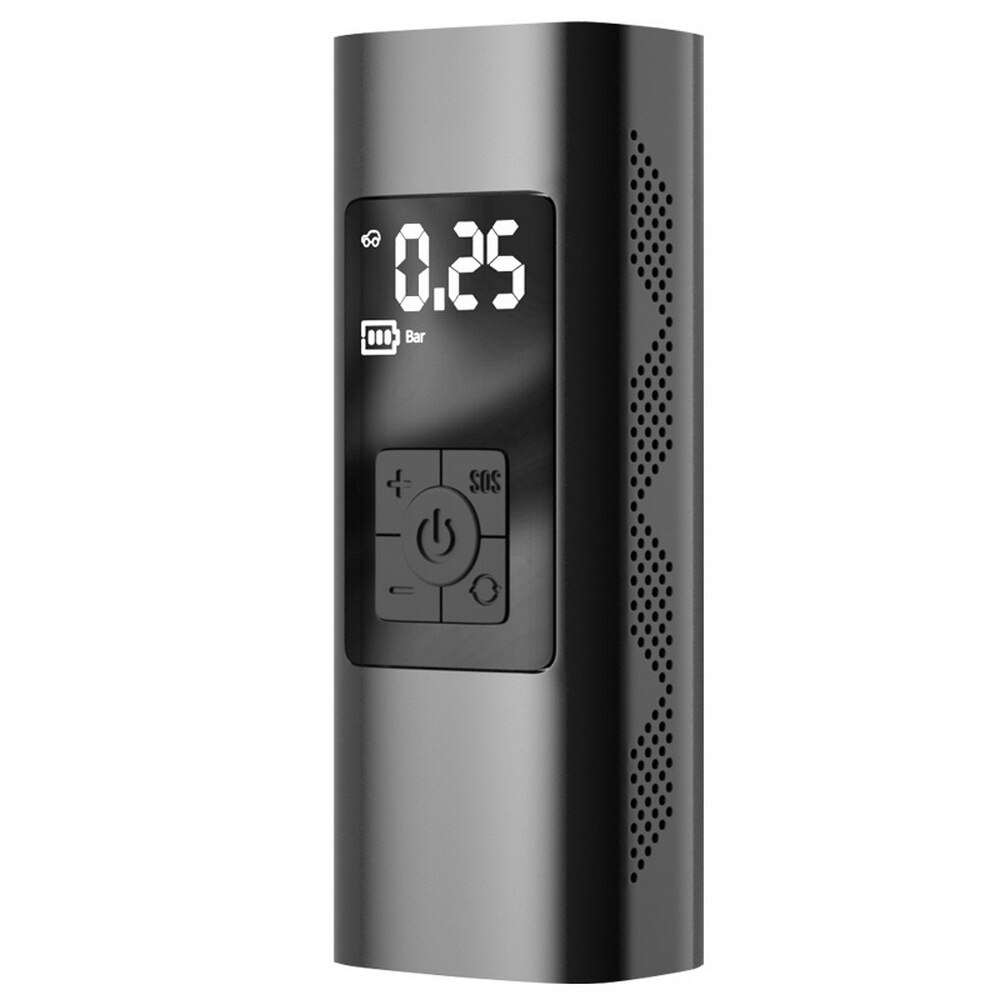 Draagbare Luchtcompressor Mini Bandenpomp Met Digitale Lcd-scherm Led Licht Oplaadbare Batterij Voor Auto Motorfiets Fietsen