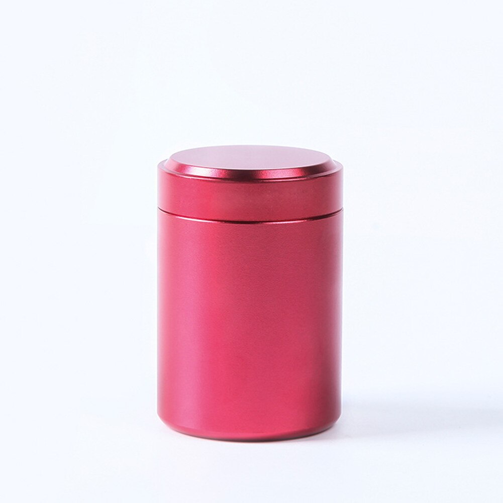 Premium fly aluminium lufttæt opbevaringsbeholder 1.3 tommer multi-brug vakuumforsegling bærbar opbevaringsbeholder 70ml: Rød