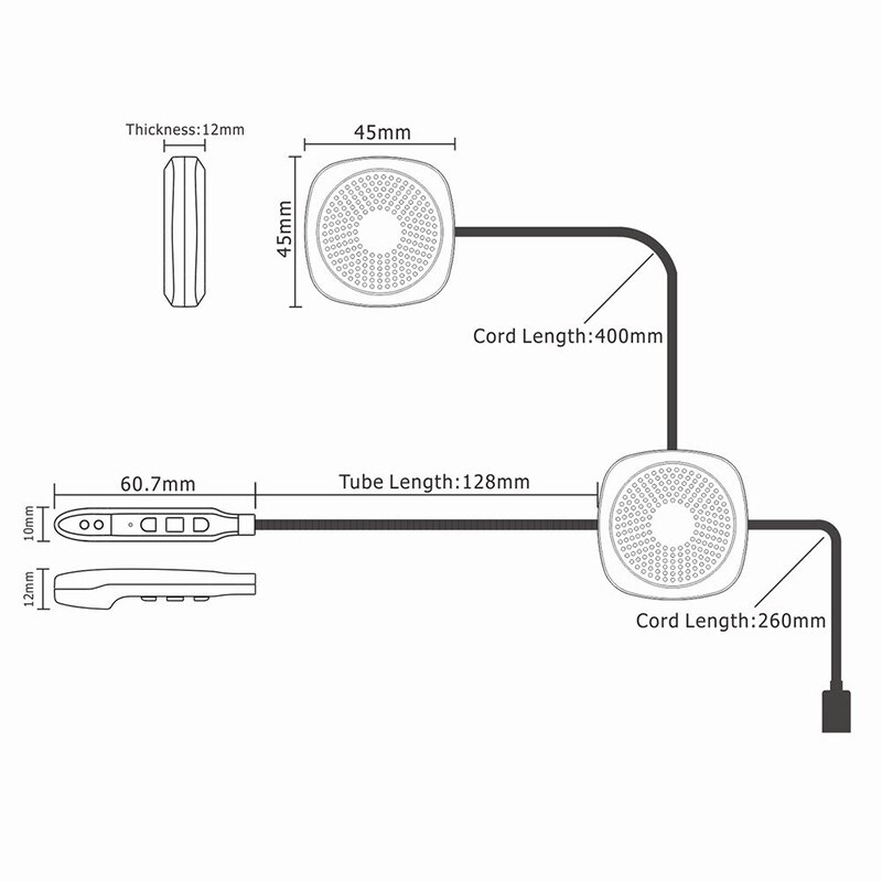 40m motorcykel hjälm headset trådlös  v4.2 mh05 moto hjälm högtalare hörlurar handsfree samtal stereo högtalare musik spela
