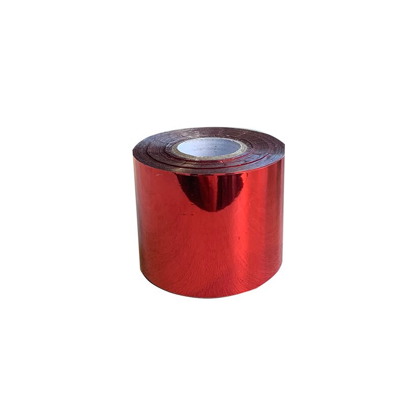 1 rol 5 cm x 120m 10 kleuren stempelfolie warmteoverdracht lamineren servet vergulden pvc visitekaartje reliëf: Rood