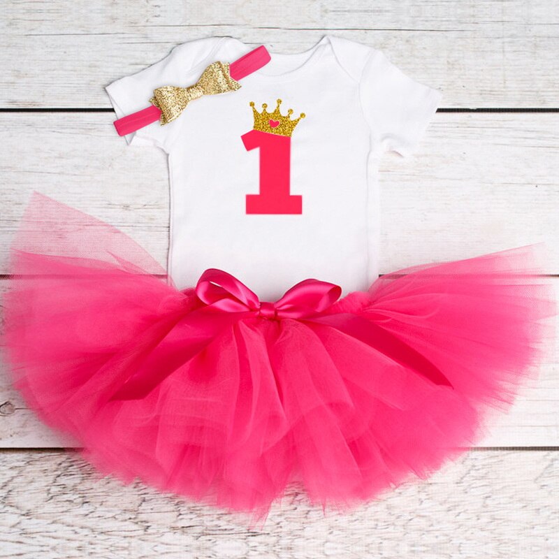 Cute Baby Girl Clothes Newborn Clothing Sets 1 Year Baby Girl Birthday Dress Tutu Birthday Party Outfits Girls Christening Dress