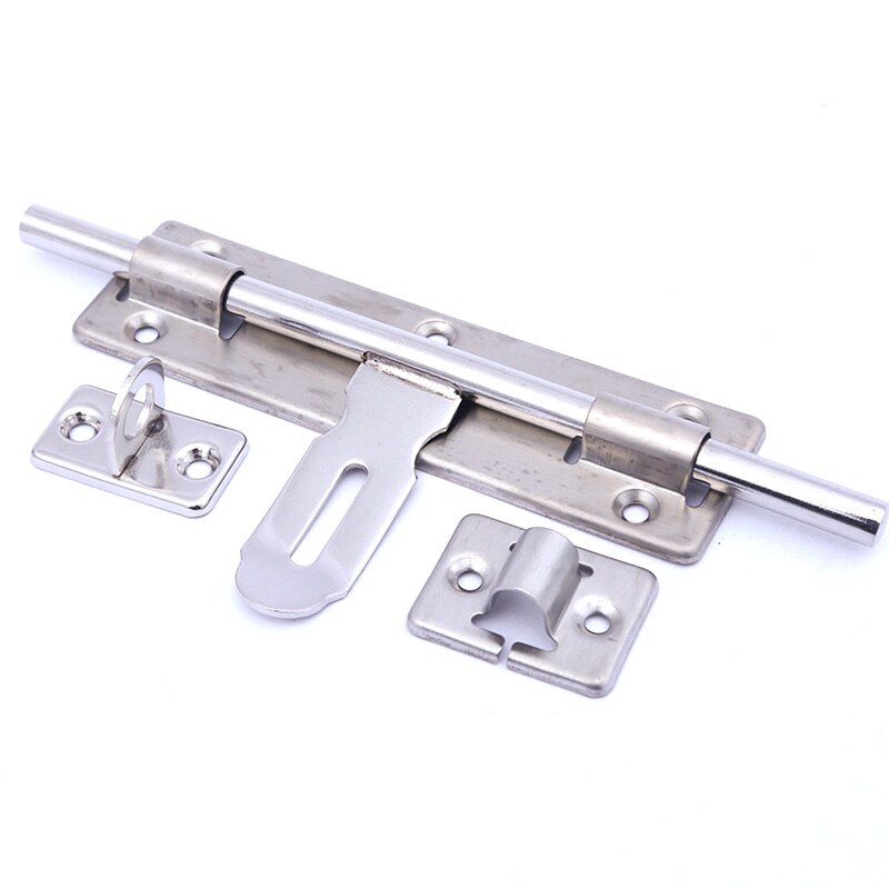 Silver Door Sliding Bolt 4/6/8 inch Stainless Steel Door Latch Hardware for Home Hardware Gate Safety Door Bolt Latch Lock