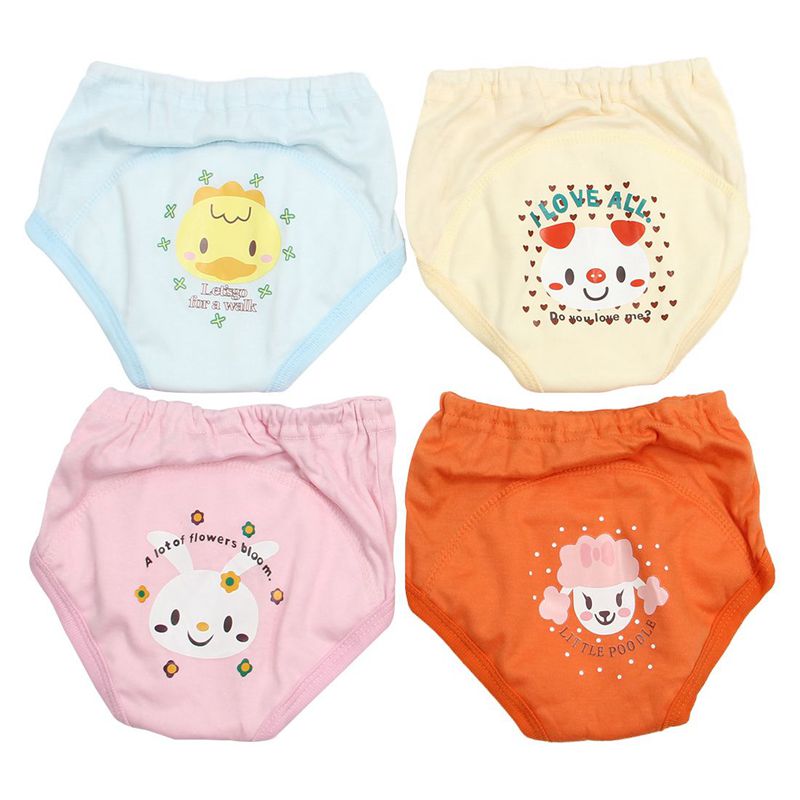 4 X Baby Diaper Toddler Girls Boys Cute 4 Layers Waterproof Potty Training Pants Reusable 3-4 Years for Panties Child Learning