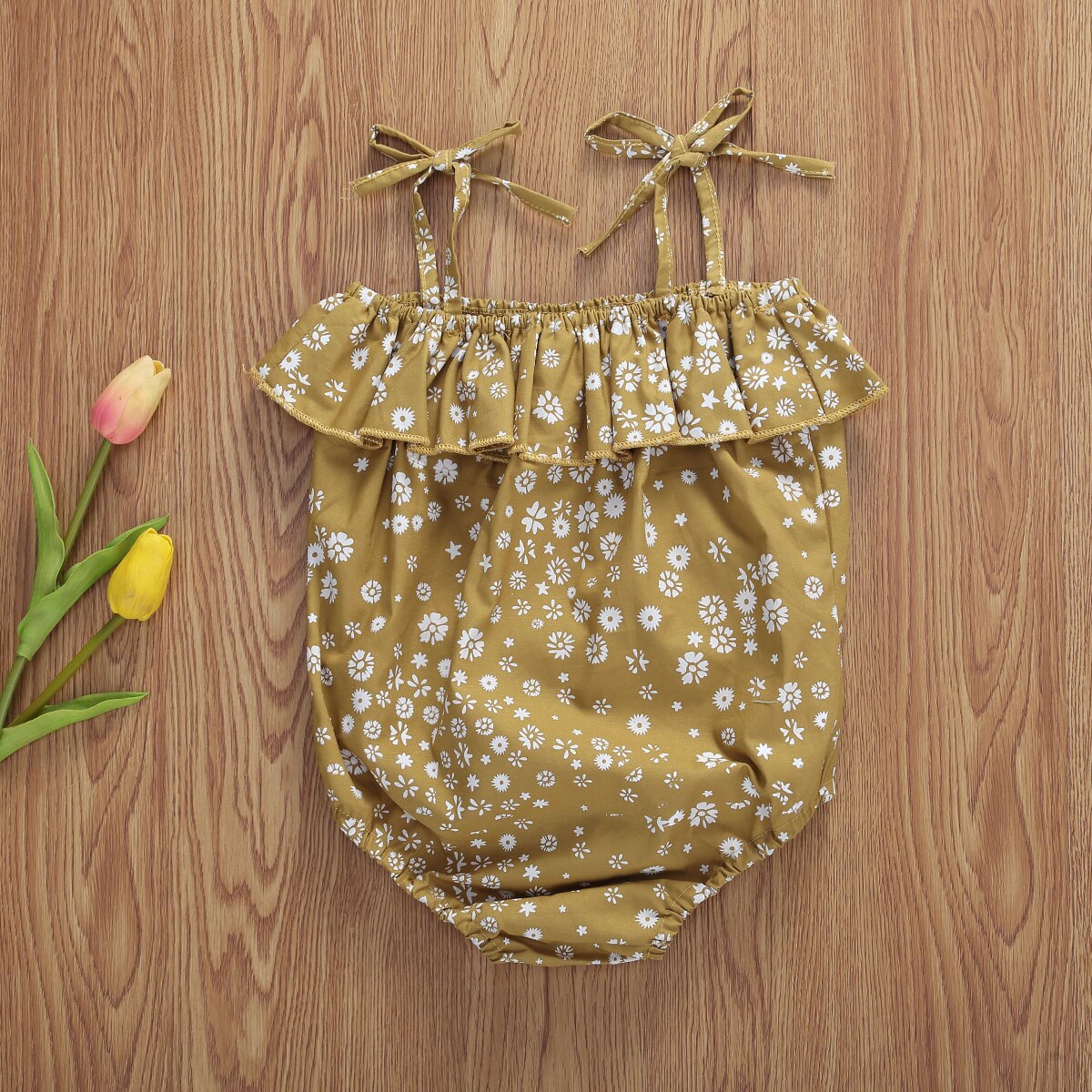 0-24M Pasgeboren Baby Meisjes Romper Zomer Off Shoulder Bloemen Bodysuits Kleding Outfits