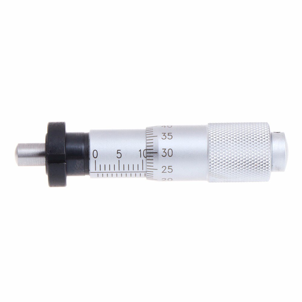 Silver Round Type 0-13Mm Range Micrometer Head Measurement Measure Tool Rotation Smooth