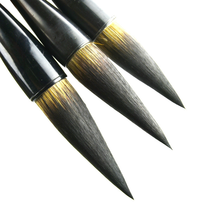 Traditional Chinese Calligraphy Brushes Pen Good Elasticity Bear Hair Hopper-shaped Brush The Scholar's Four Jewels