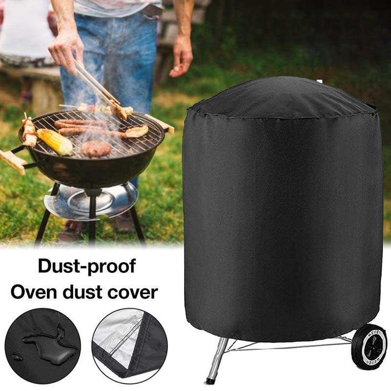 Bbq grill trekk utendørs støv vanntett weber kraftig grill trekk regn beskyttende utendørs grill støvtette trekk runde
