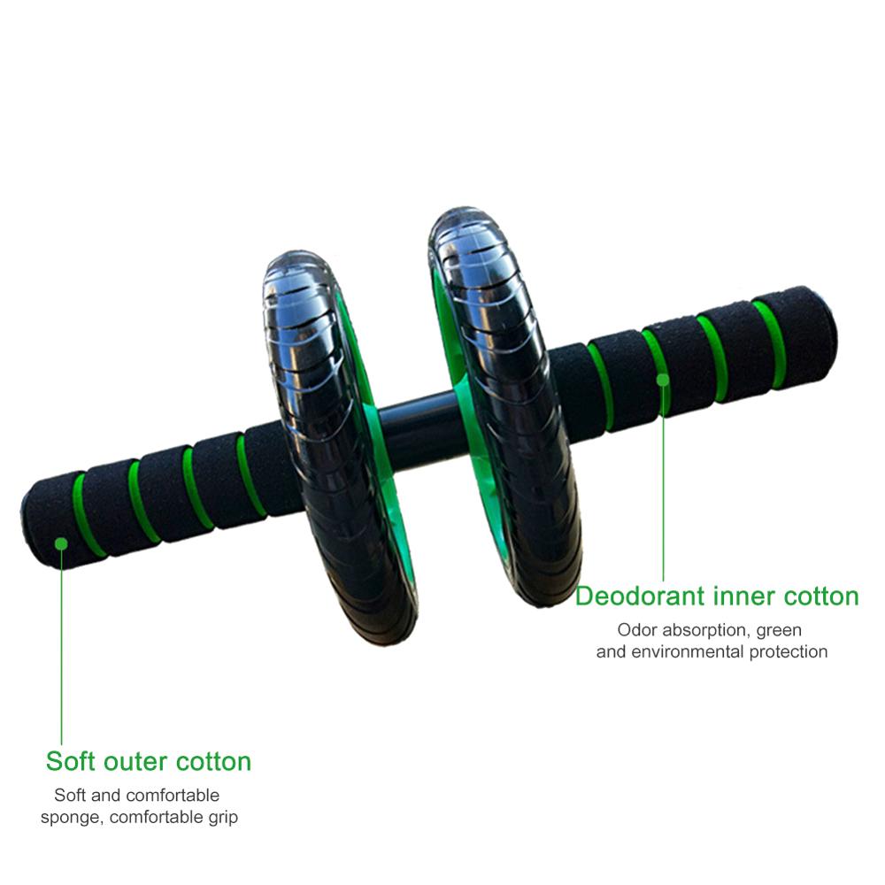 Home Fitness Double-Wheeled Abdominal Wheel Abdominal Muscle Push-Wheel Roller Portable Muscle Exercise Equipment Unlimited