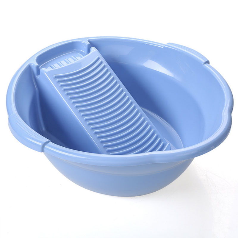 Stor plastik håndvask med skum kost praktisk fortykkelse baby undertøj vasketøjsbalje bekvemt hjem forsyninger