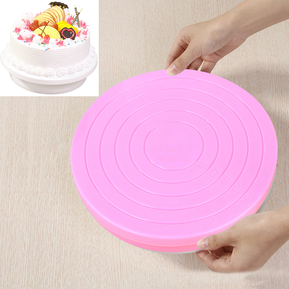 Small Cake Revolving Turntable Decor Stand Platform Rotating Baking Tools
