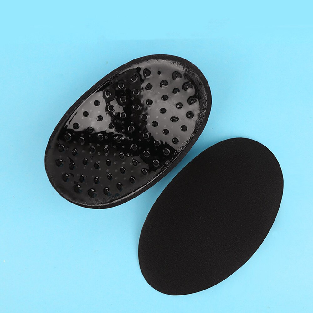 2 Stuks Zachte Siliconen Anti Slip Schoudervullingen Onzichtbare Schouder Enhancer Kleding Push-Up Kussens Herbruikbare Zelfklevende unisex: Sponge Black