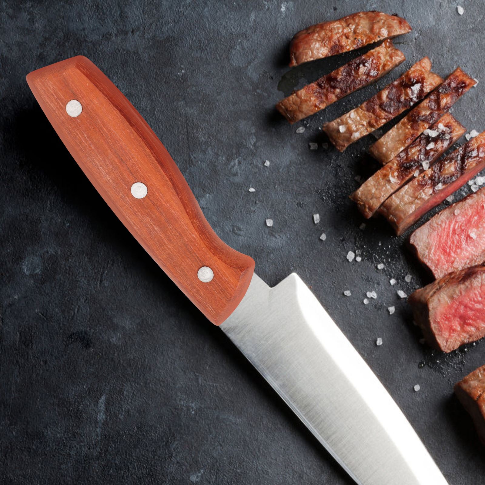 Mango de madera para cuchillo de cocina, accesorio reemplazable para Chef