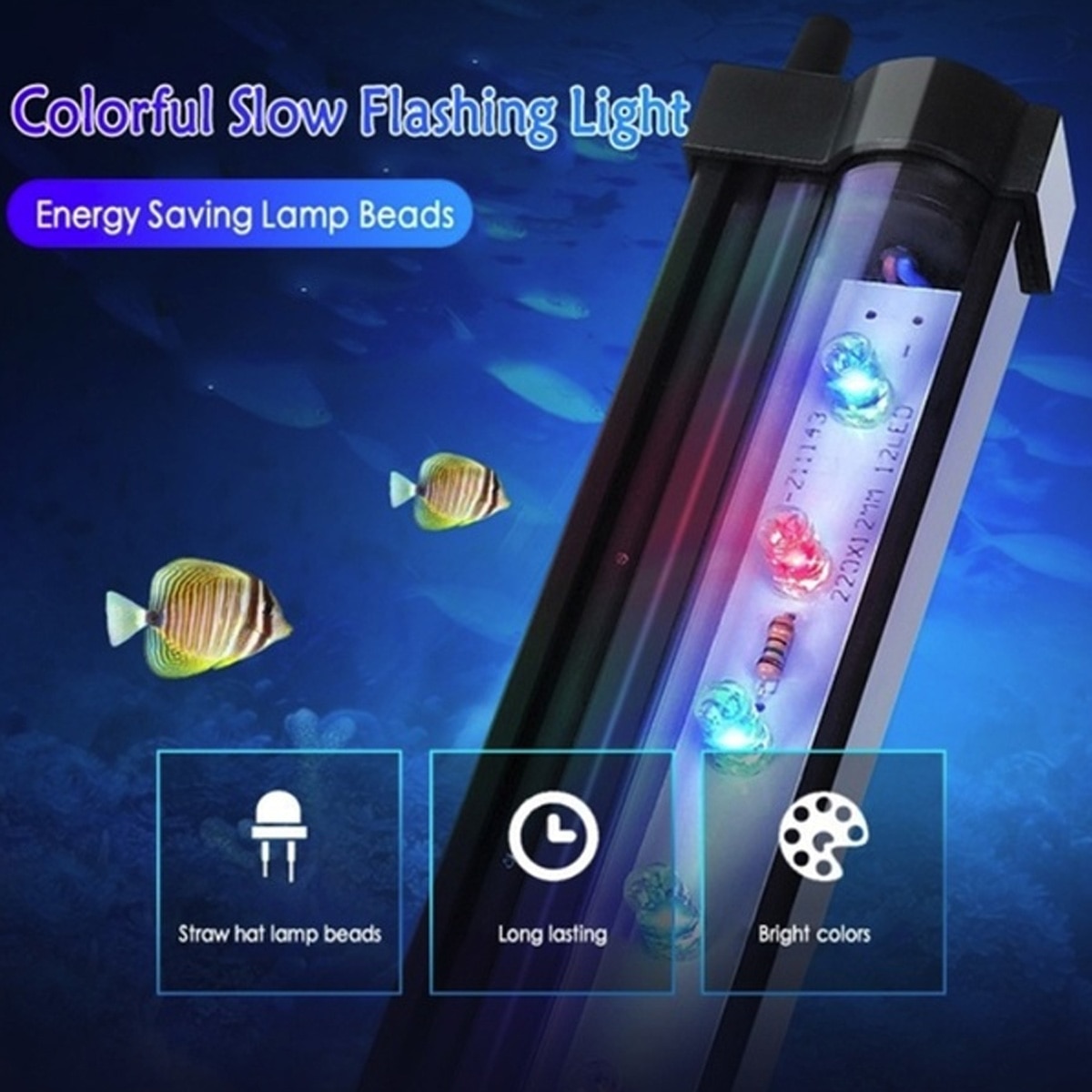 100-240V Aquarium LED Bar Light Waterproof Fish Tank Light 15-55.5CM Underwater LED Light Lamp for Aquariums Decor Lighting