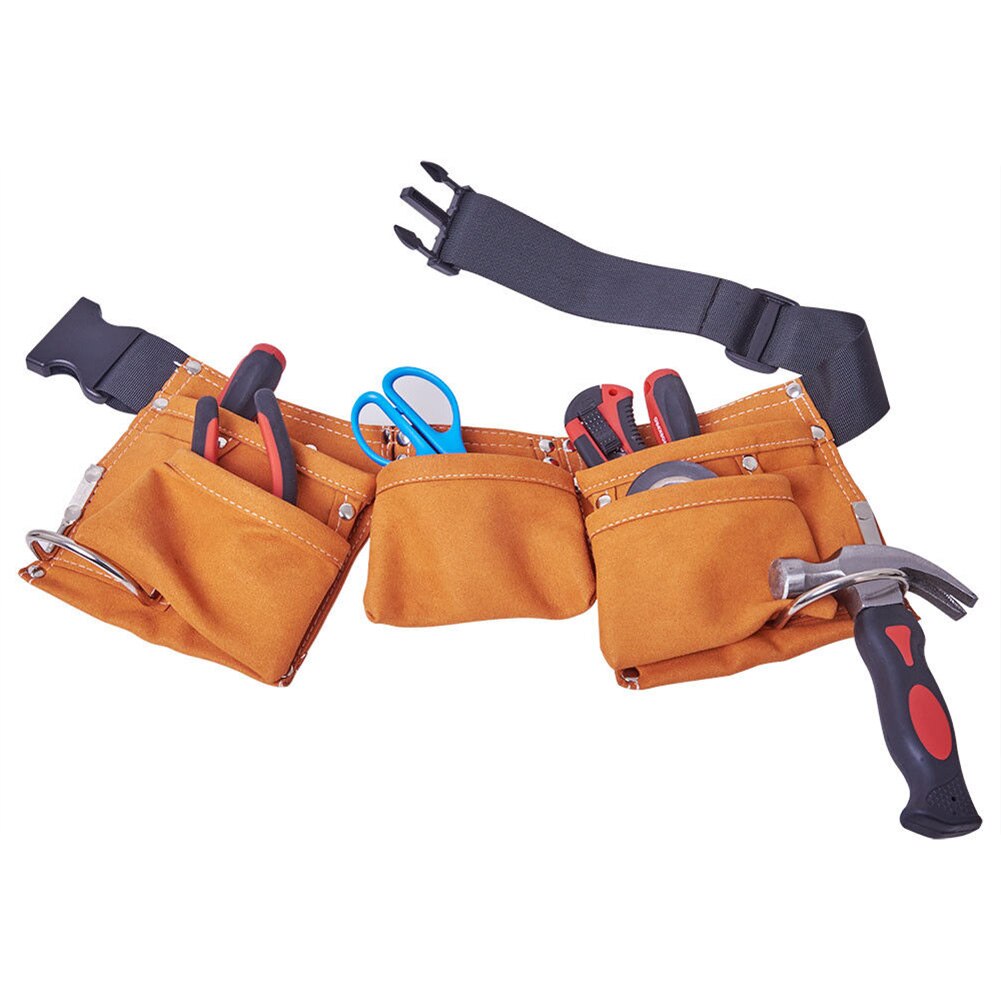 Kids Children Team Tool Pouch Multi-pockets Garden Projects Adjustable Belt Construction Outdoor Explore Large Capacity