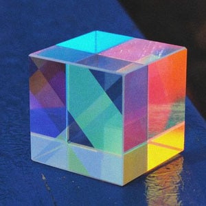 8mm Cubic Science Cube Optical Prisma Photography with Hexahedral Prism Home Decoration Prism Glass