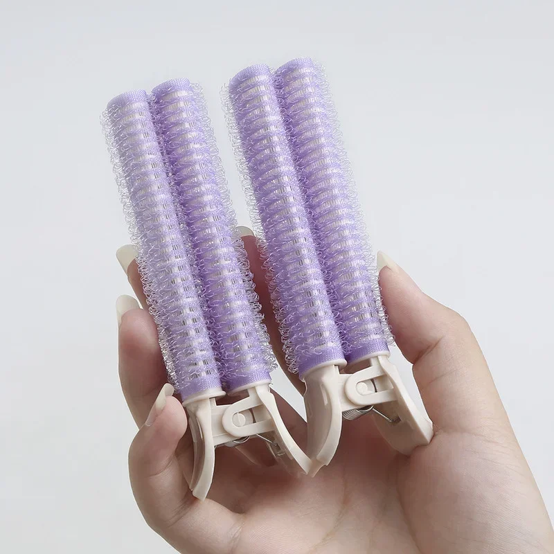 Heatless Hair Rollers Curlers Bangs Hair Root Volume Clip Fluffy Clips Portable Korean Hair Accessories for Women: Orange