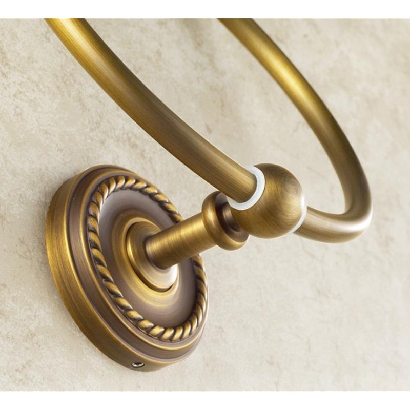 Håndklæde ring massiv messing kobber antik bronze vægmonteret badeværelse tilbehør produkter håndklædeholder håndklæde ring