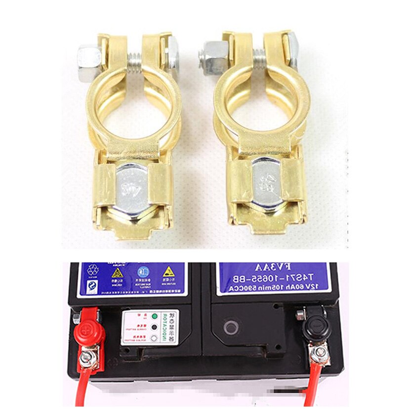 2 PCS Positive Nagative Car Battery Terminal Clamp Clip Connector Seat Auto 12V Quick Release Batterie Terminals Clamps with Cap