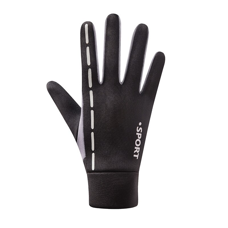 Anti-Unterhose Touchscreen Fahrrad Handschuhe MTB Sport Stoßfest Radfahren Handschuhe Winddicht Warme Nacht Reflektierende Streifen Fahrrad Handschuhe