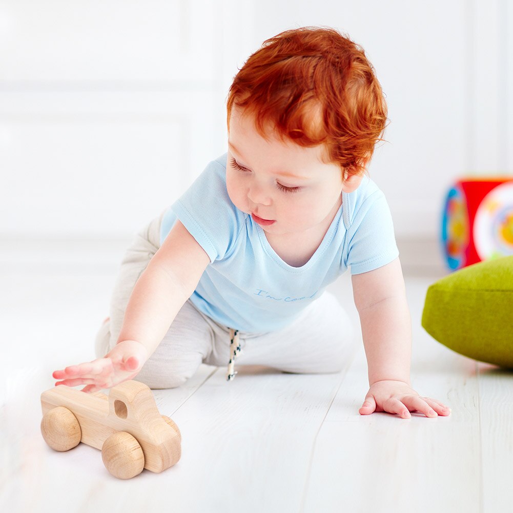 Montessori Toys Wooden Toys Wood Car Blocks Children Automobile Vehicles Car Model Baby Hand Catching Grip Toys Kids Educational