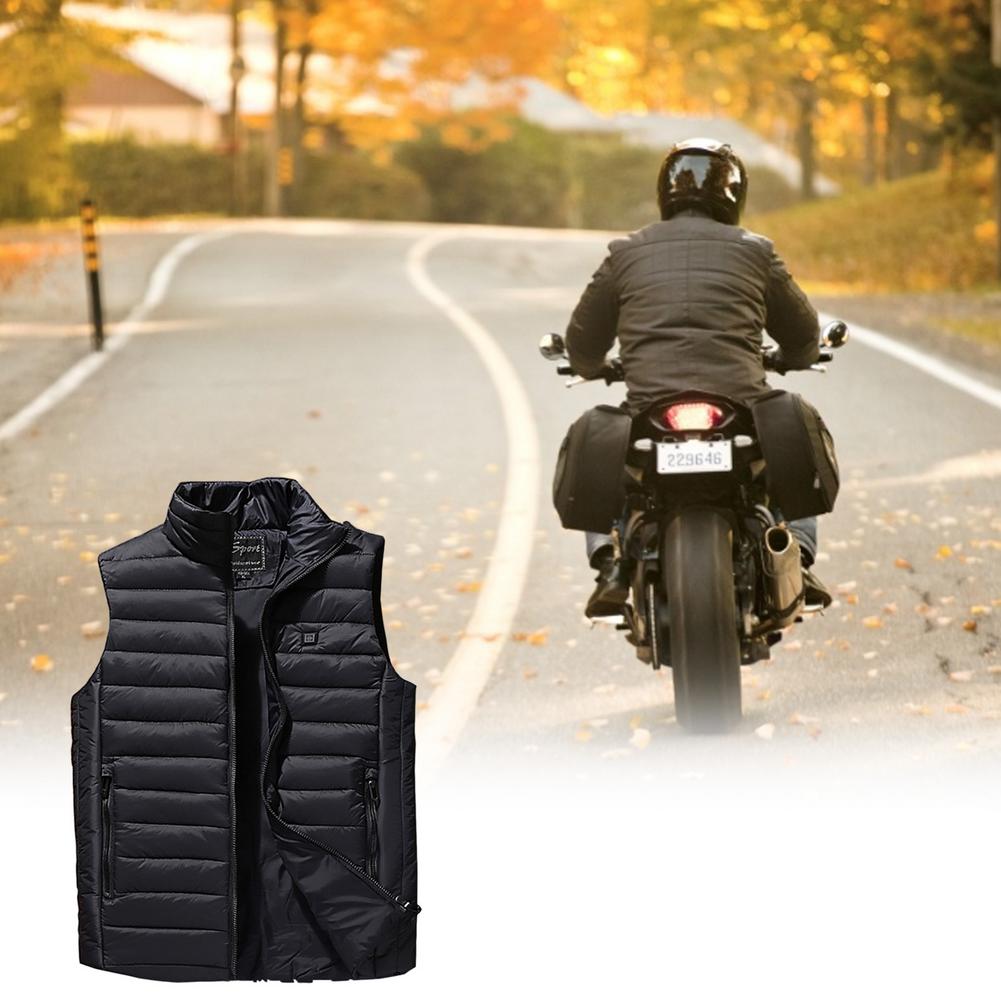 Chaqueta sin mangas con calefacción eléctrica para hombre, chaleco de carga con calor, versión coreana, temperatura constante, invierno,