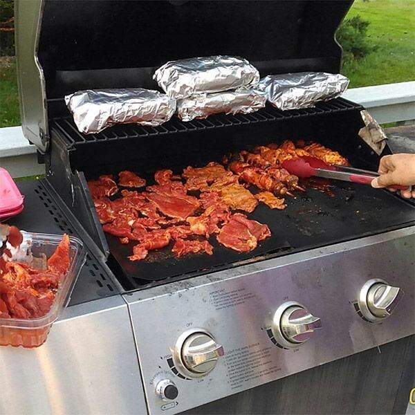 High Temperature Resistant Barbecue Mat BBQ High Temperature Resistant Barbecue Mat Reusable Teflon Cooking Plate