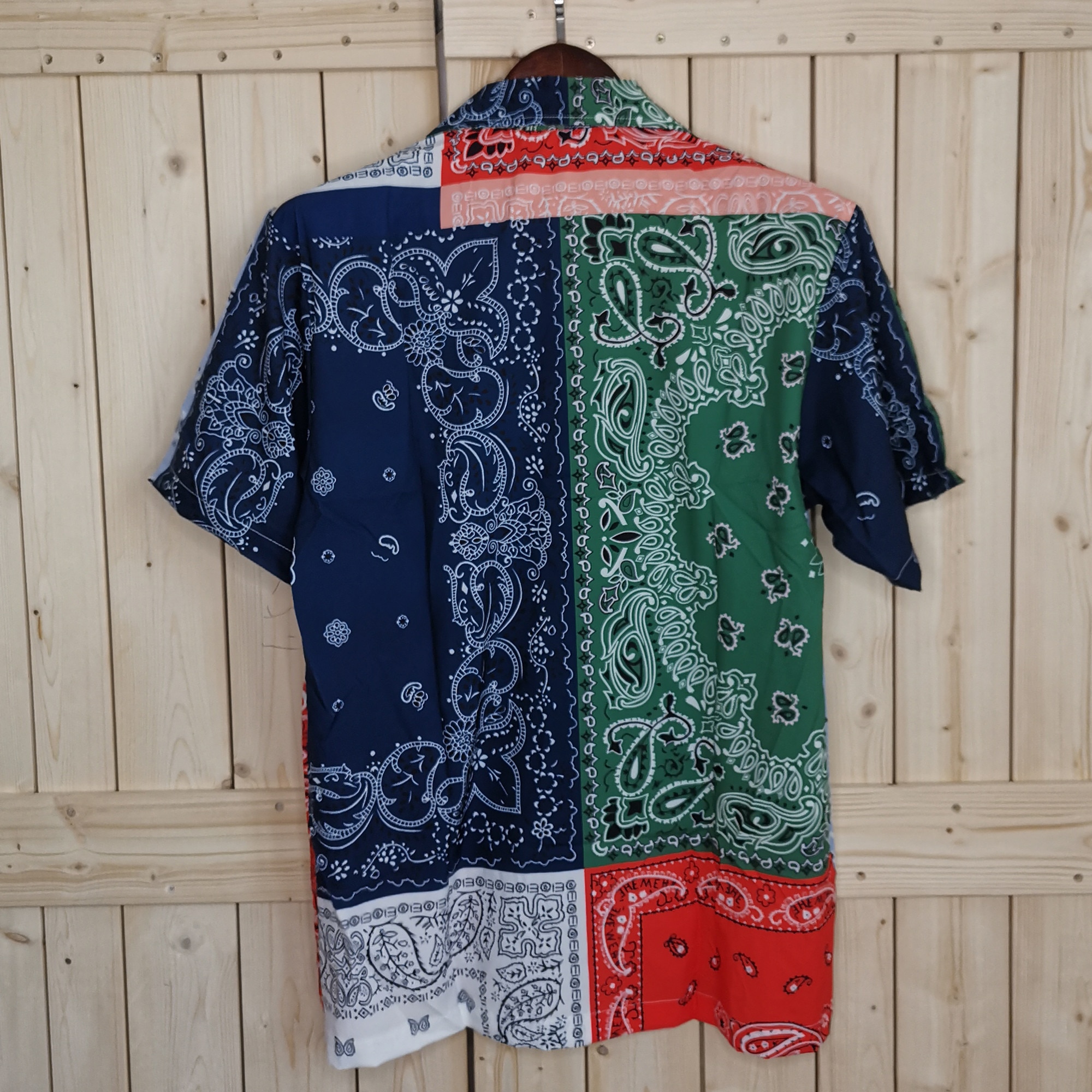 Camisa de manga corta con estampado Casual OSCN7 para hombre, calle , Hawái, playa, de gran tamaño, camisas Harujuku a la para hombres MX006