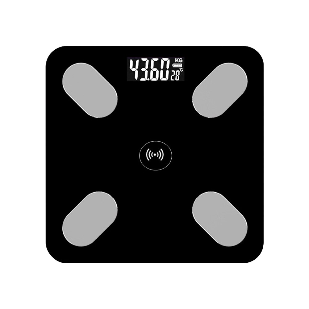 Bluetooth Body Fat Scale Smart Electronic Scales LED Digital Scales Bathroom Weight Scale Balance Body Composition Analyzer: D3563-BK