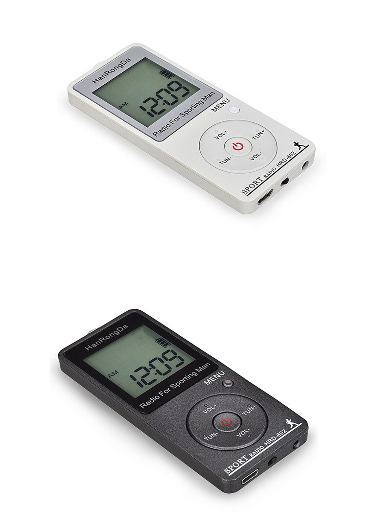 portable radio frequency receiver FM/AM/AIR radio world with w/LCD display lock button pocket radio and earphones